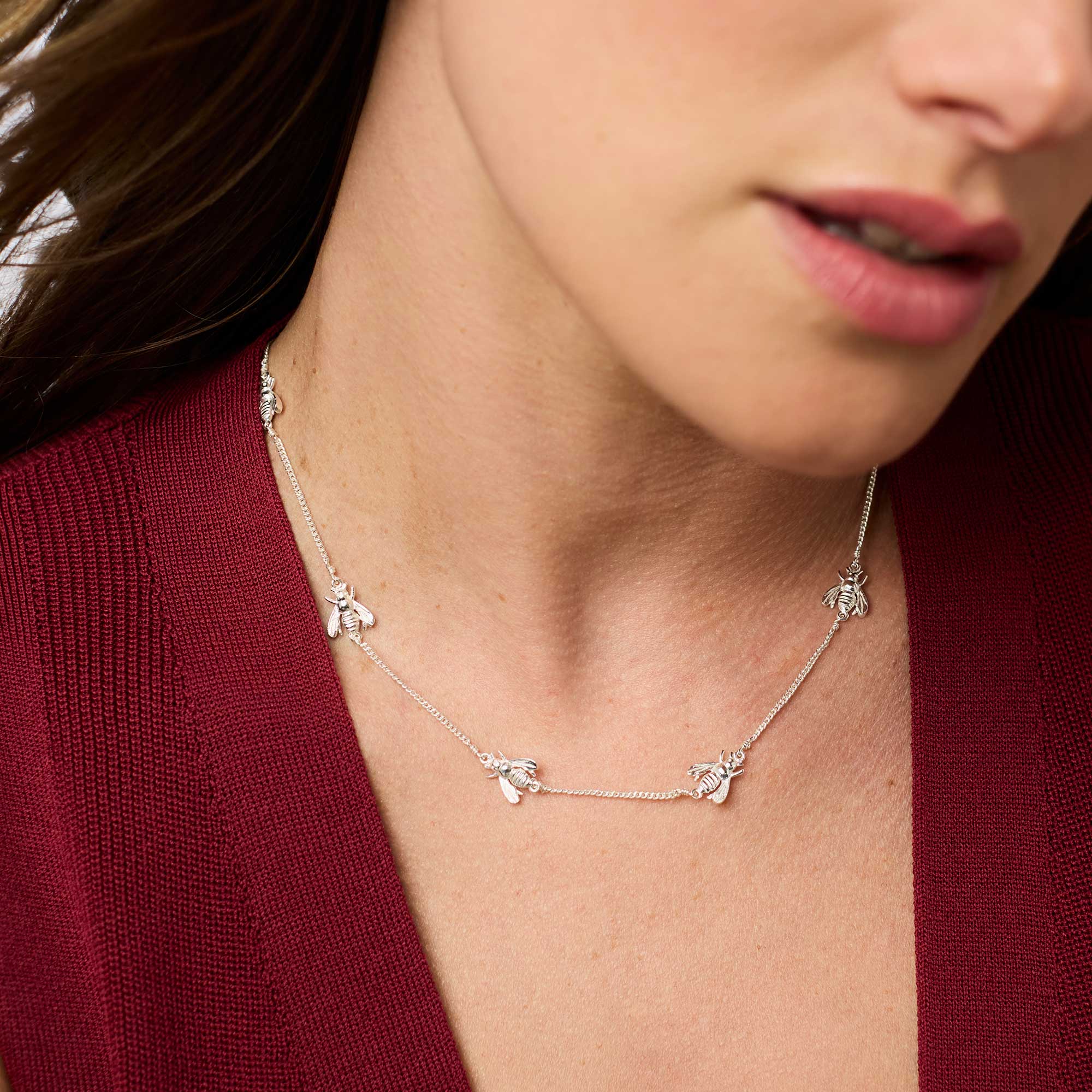 Bee Delicate Station Necklace - Image 2