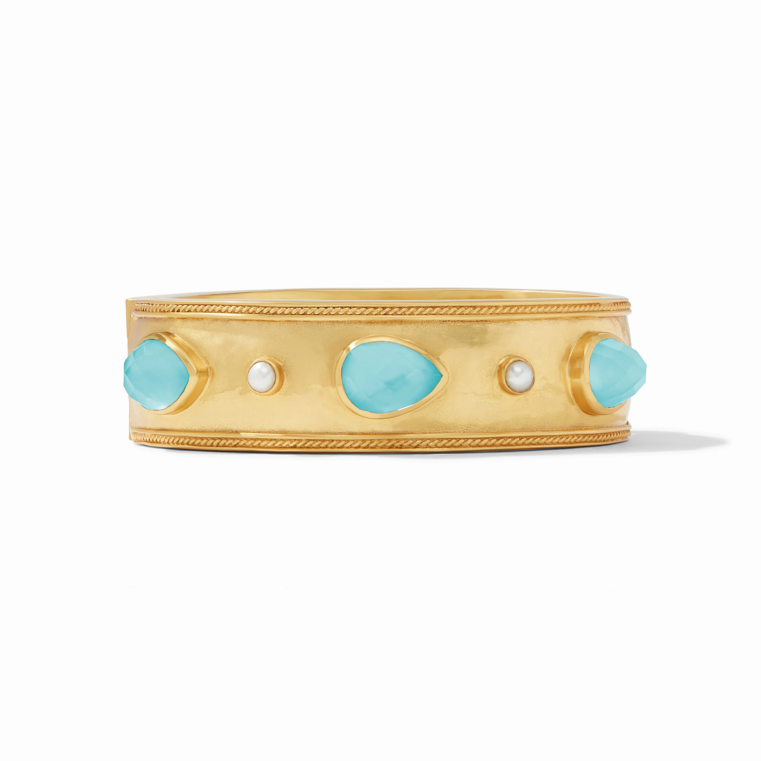 Cannes Stone Statement Hinge Bangle - Image 11