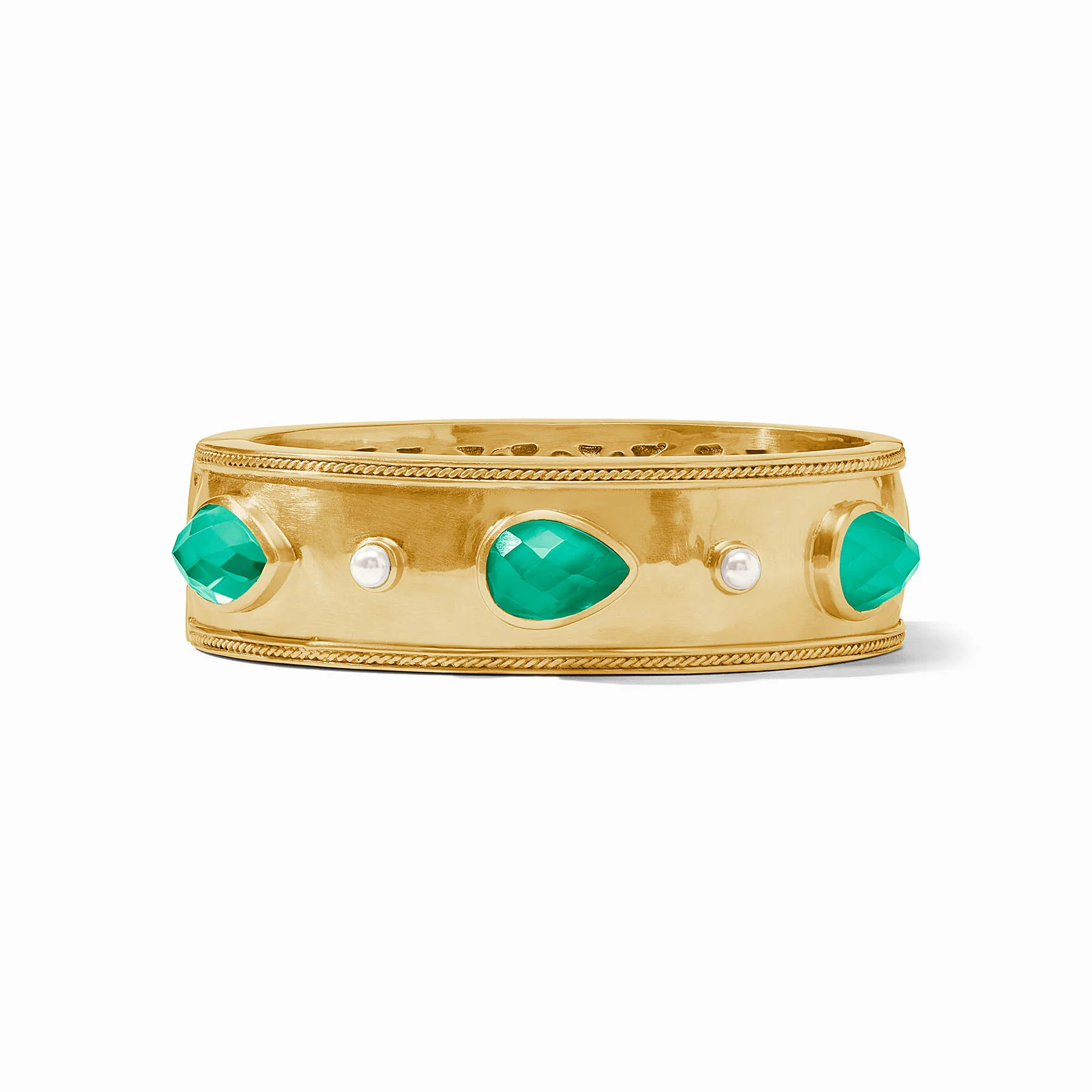 Cannes Stone Statement Hinge Bangle - Image 4