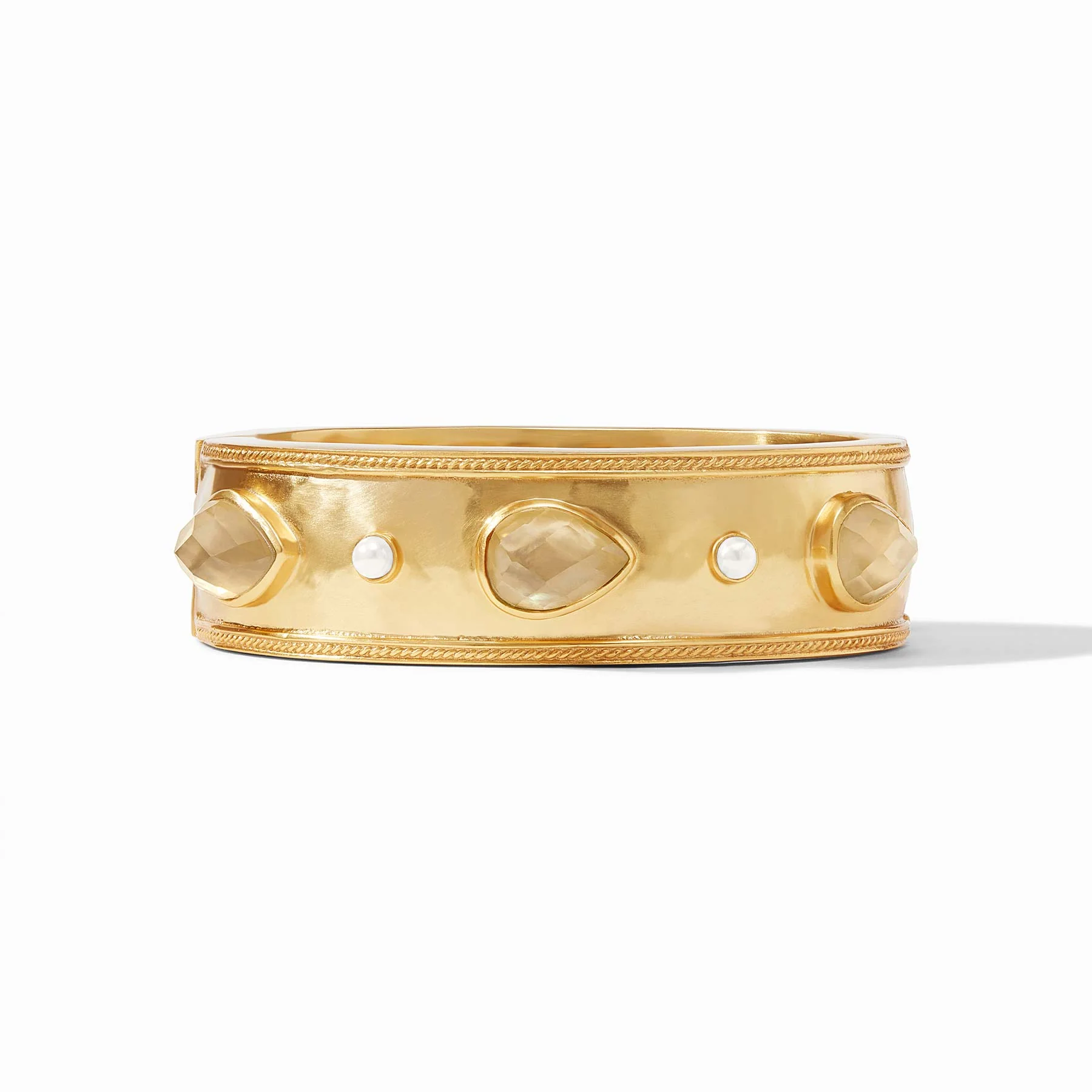 Cannes Stone Statement Hinge Bangle - Image 9
