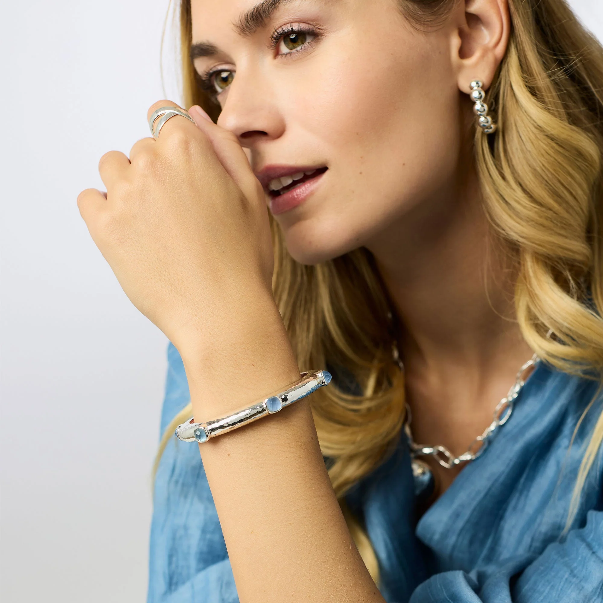 Catalina Stone Hinge Bangle - Image 7