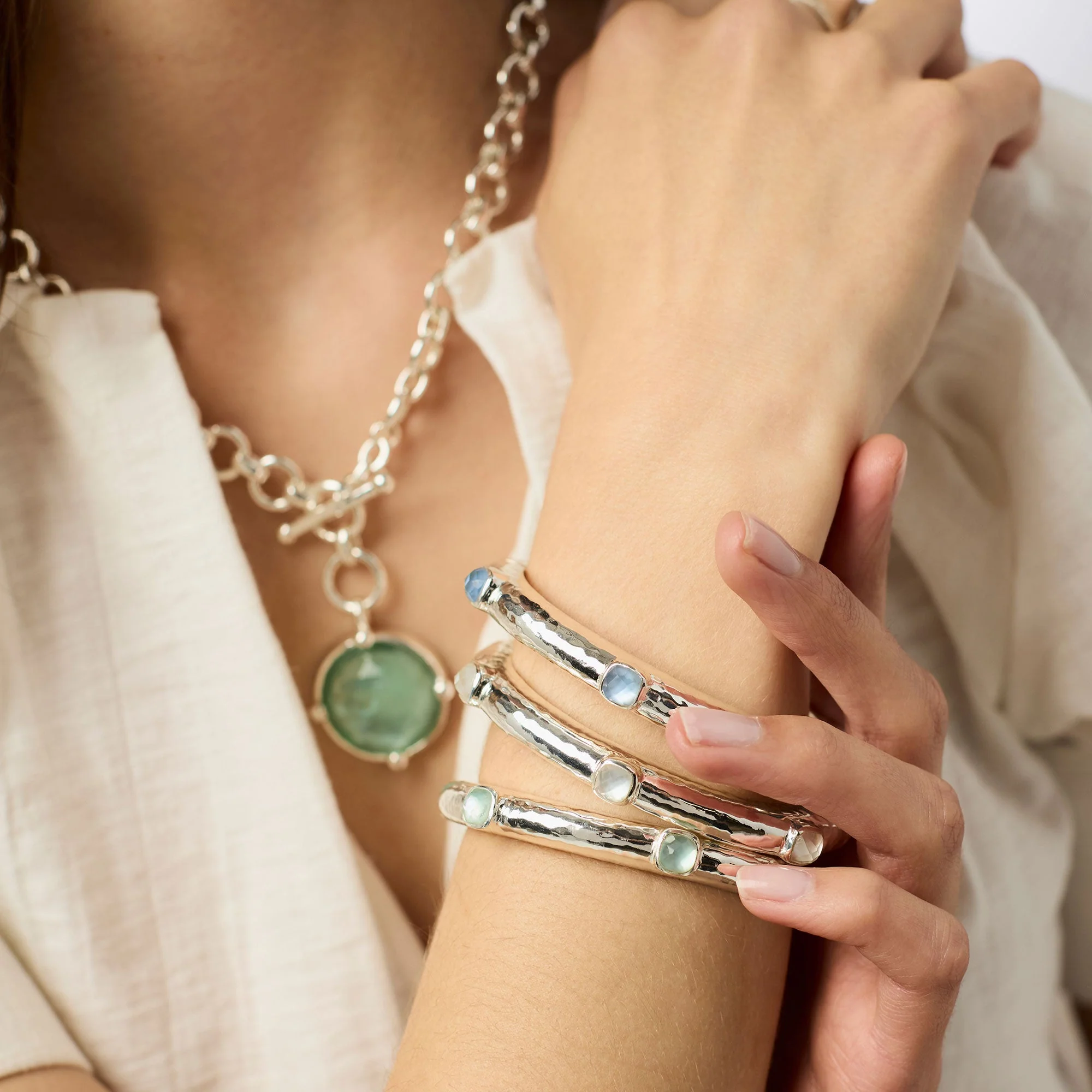 Catalina Stone Hinge Bangle - Image 8
