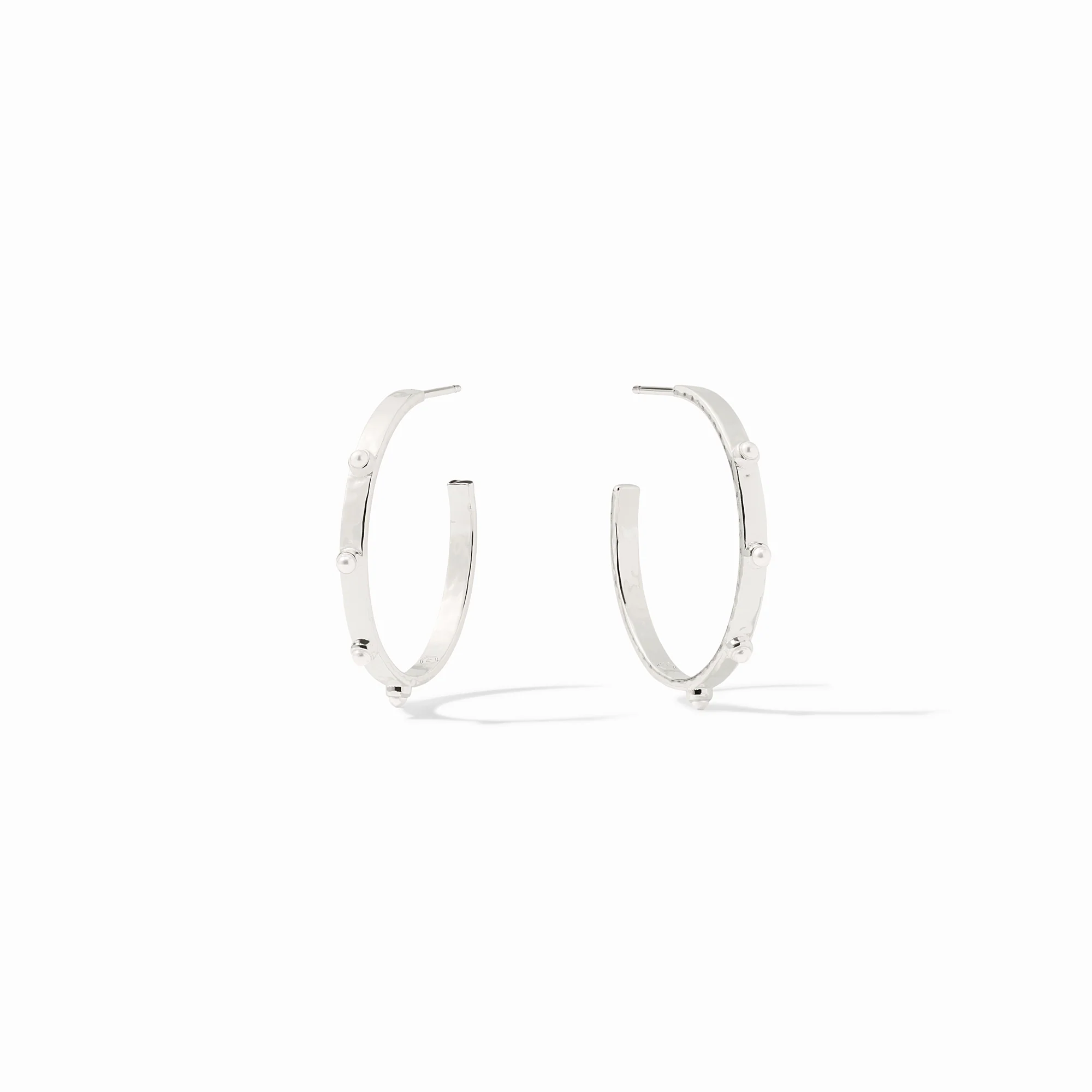 Crescent Stone Hoop - Image 2