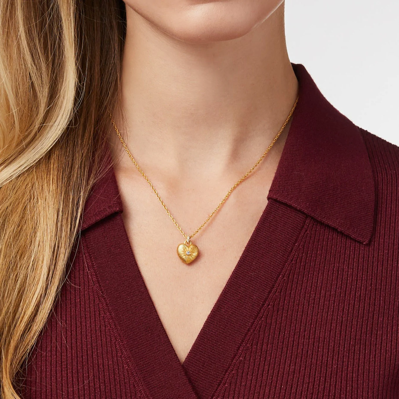 Esme Heart Solitaire Necklace - Image 2