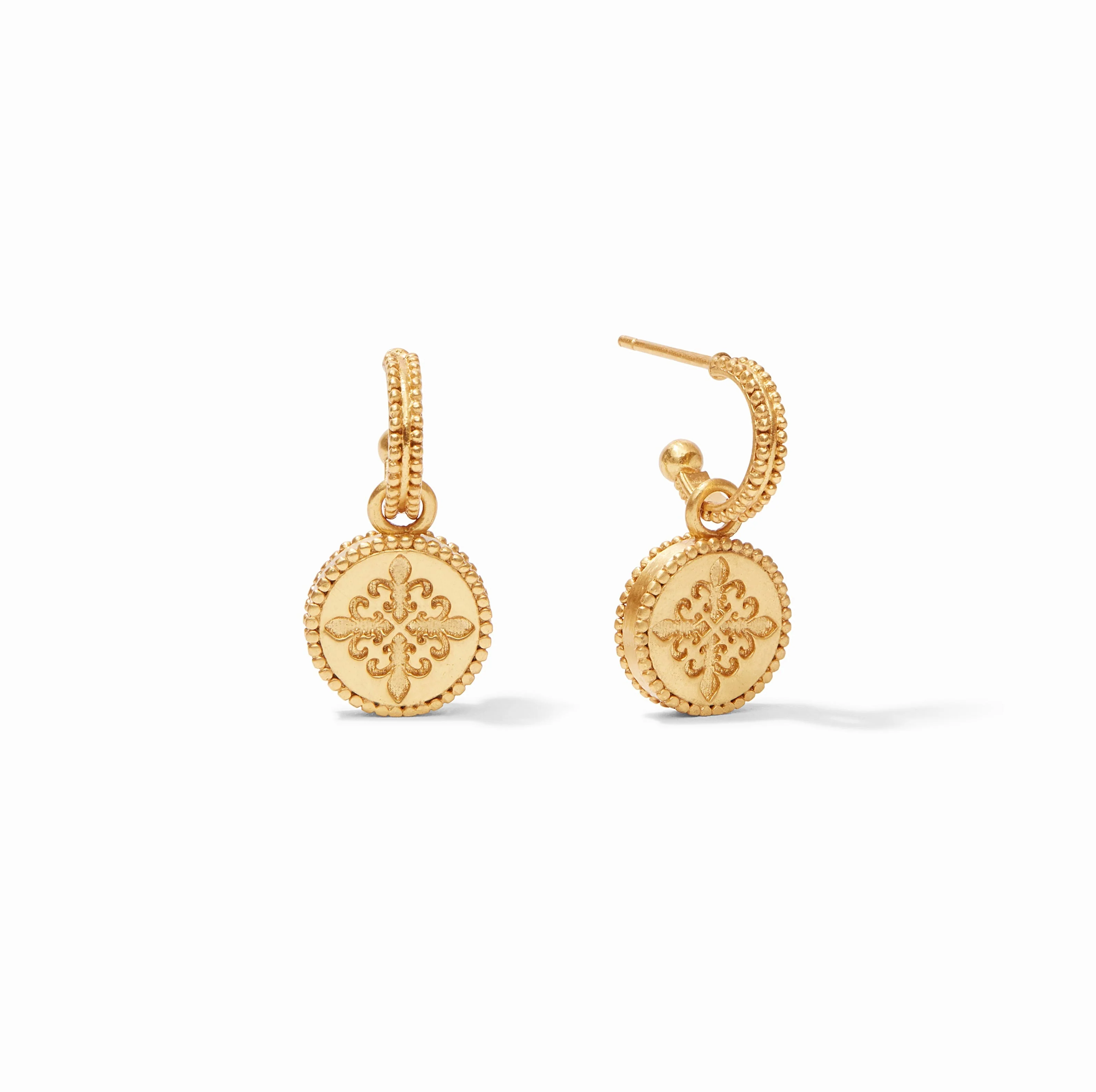 Fleur-de-Lis Hoop & Charm Earring - Image 27