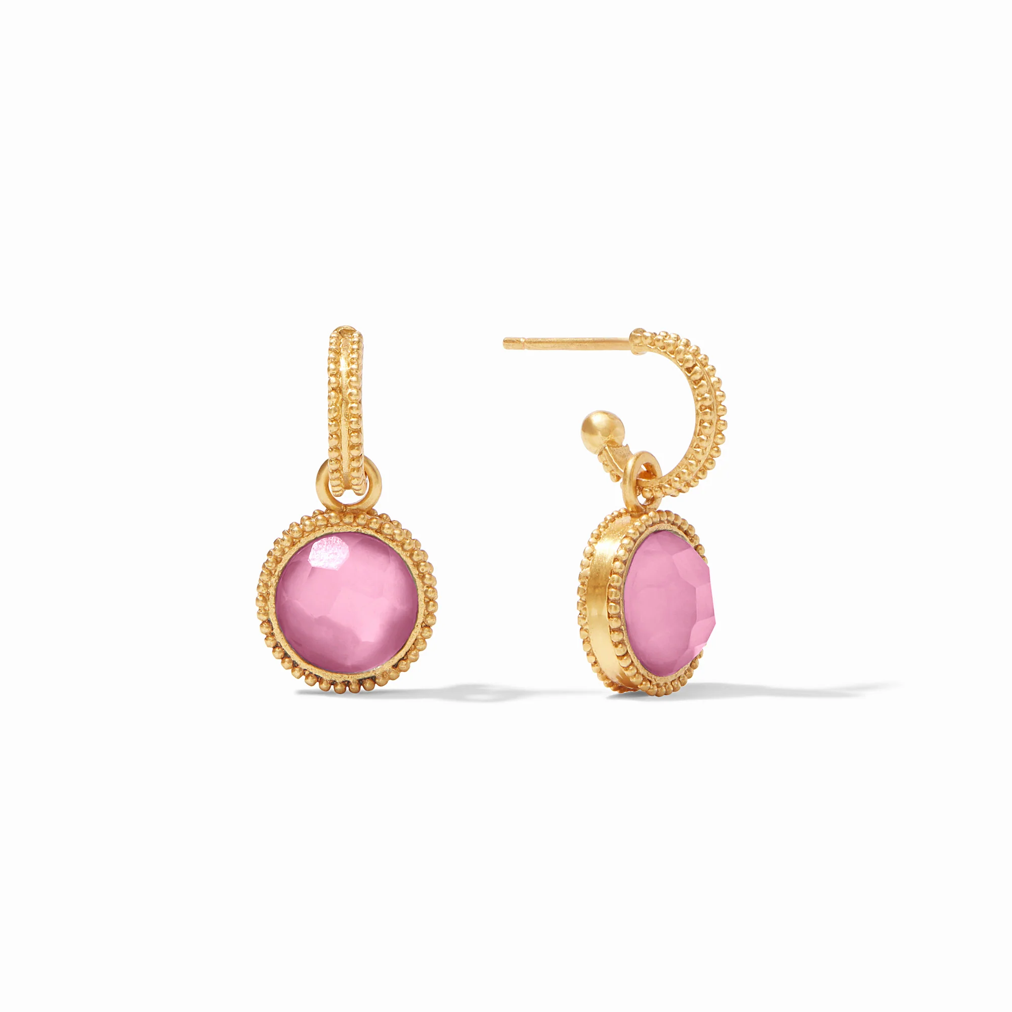 Fleur-de-Lis Hoop & Charm Earring - Image 3
