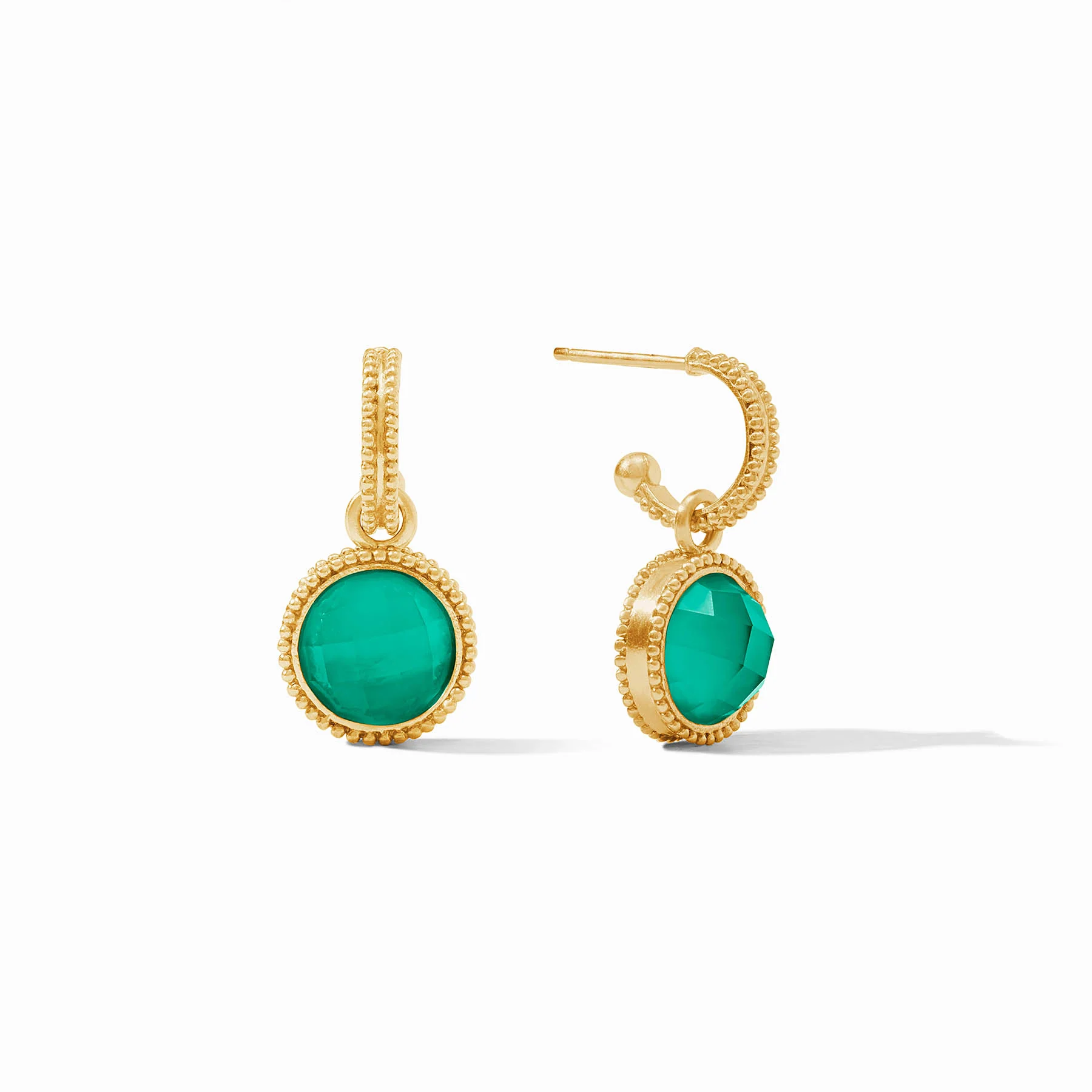 Fleur-de-Lis Hoop & Charm Earring - Image 5