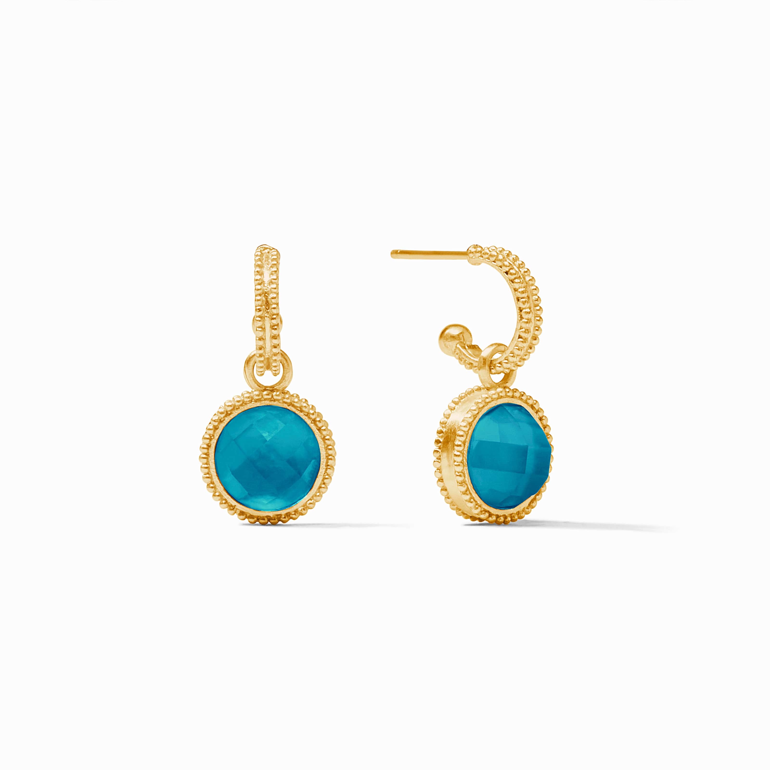 Fleur-de-Lis Hoop & Charm Earring - Image 6