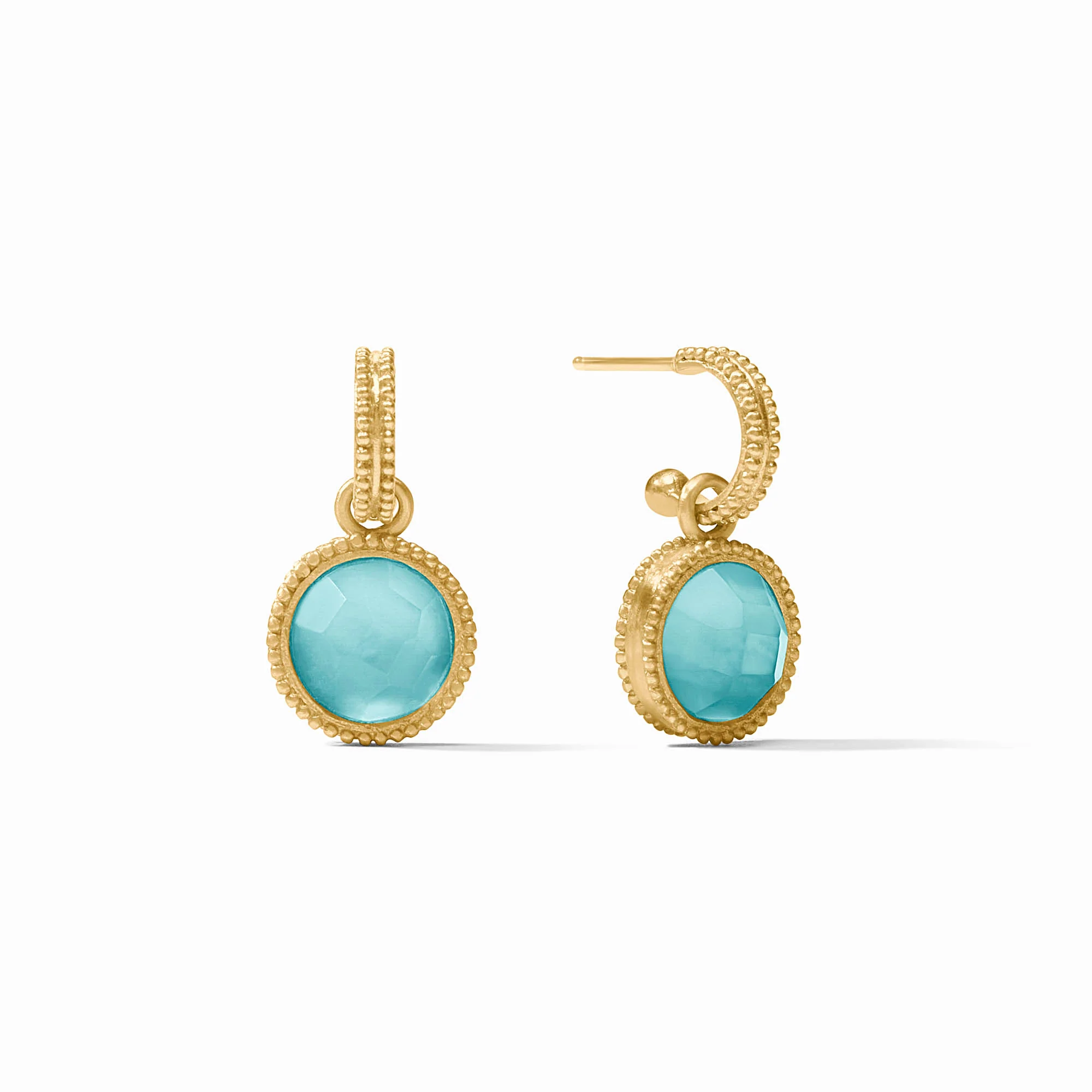 Fleur-de-Lis Hoop & Charm Earring - Image 9