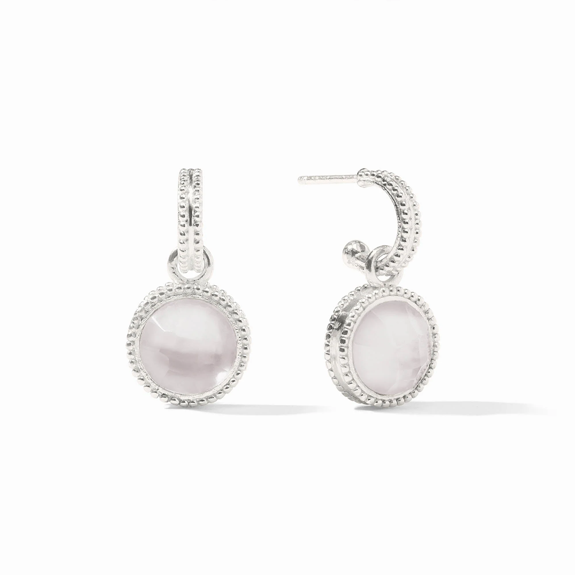 Fleur-de-Lis Hoop & Charm Earring - Image 5
