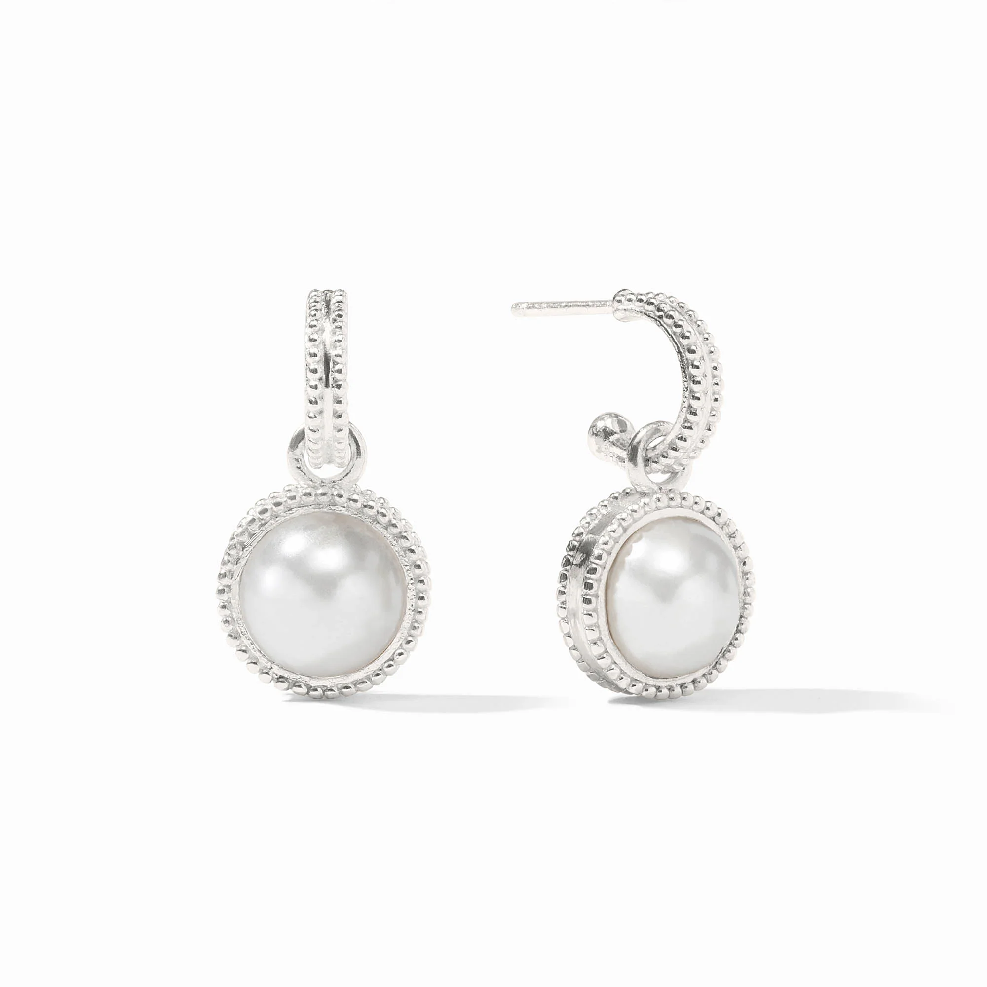 Fleur-de-Lis Hoop & Charm Earring - Image 8