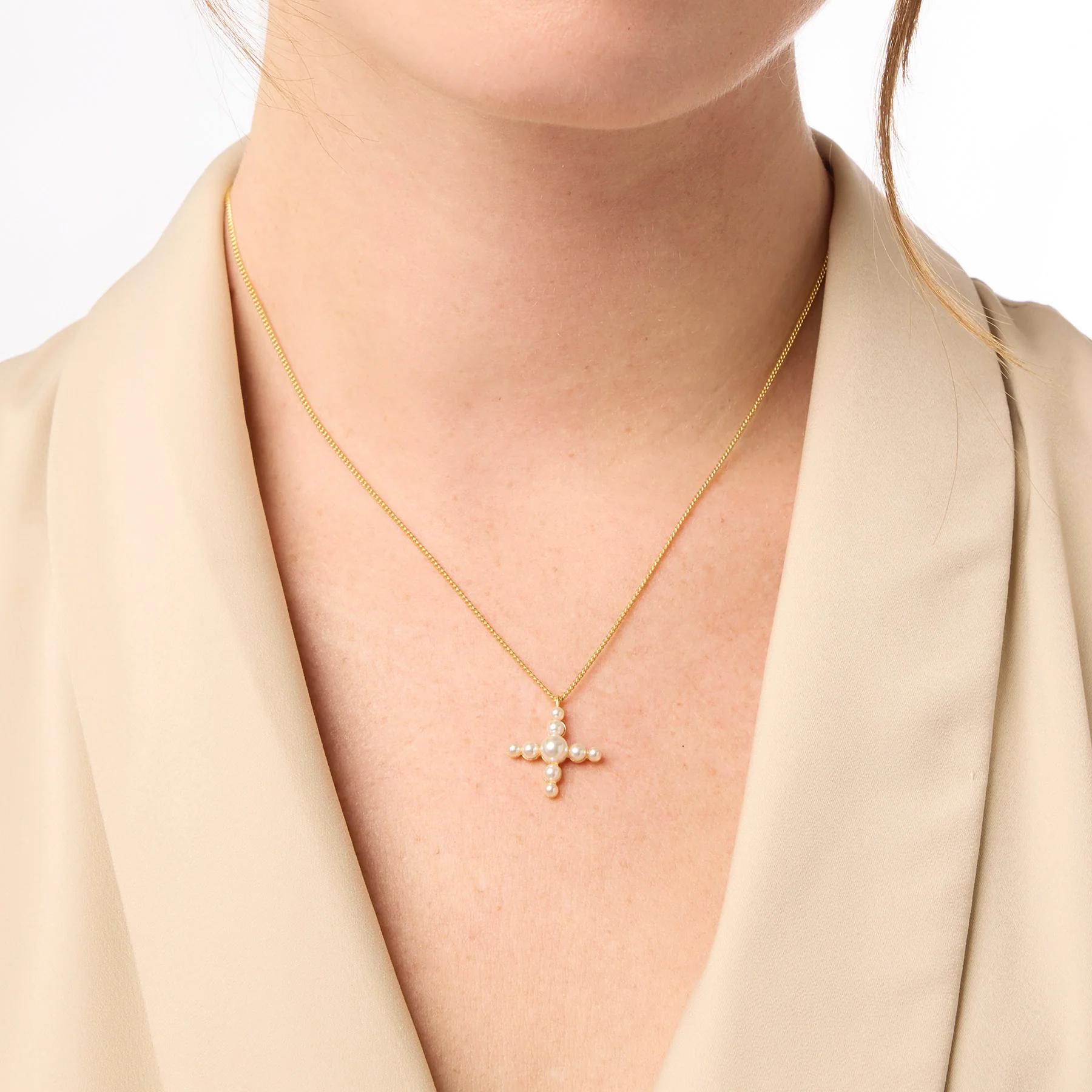 Gumdrop Cross Delicate Necklace - Image 5