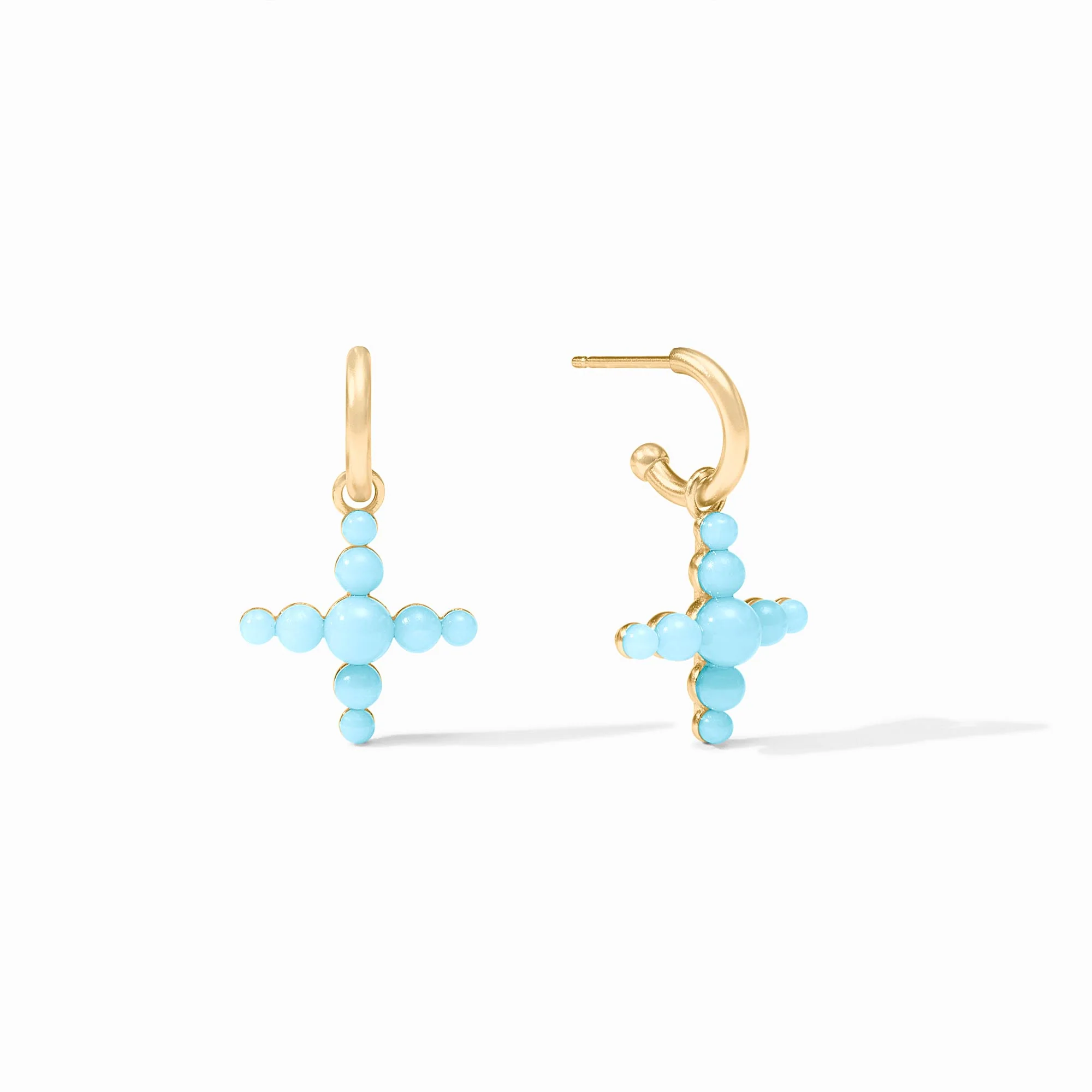 Gumdrop Cross Hoop & Charm Earring - Image 2