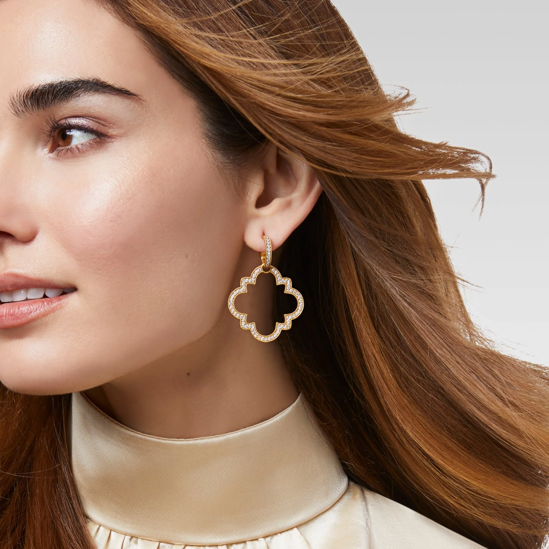 Odette Statement Hoop & Charm Earring - Image 2