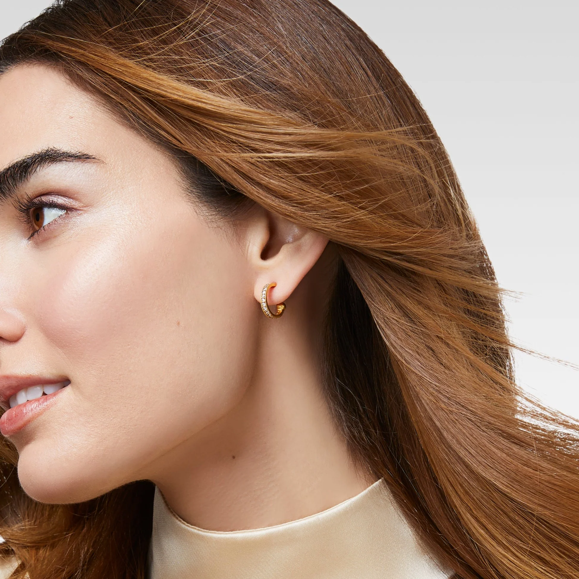 Odette Statement Hoop & Charm Earring - Image 4