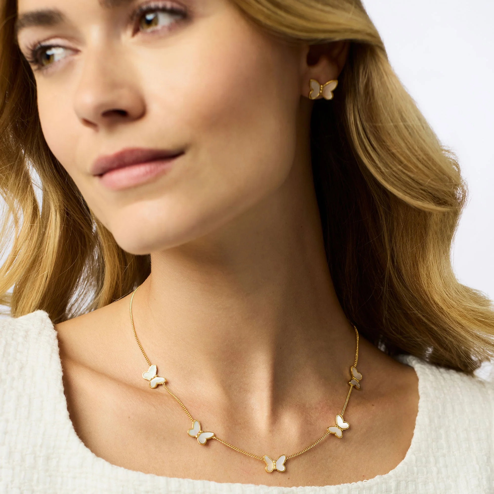 Papillon Delicate Station Necklace - Image 2