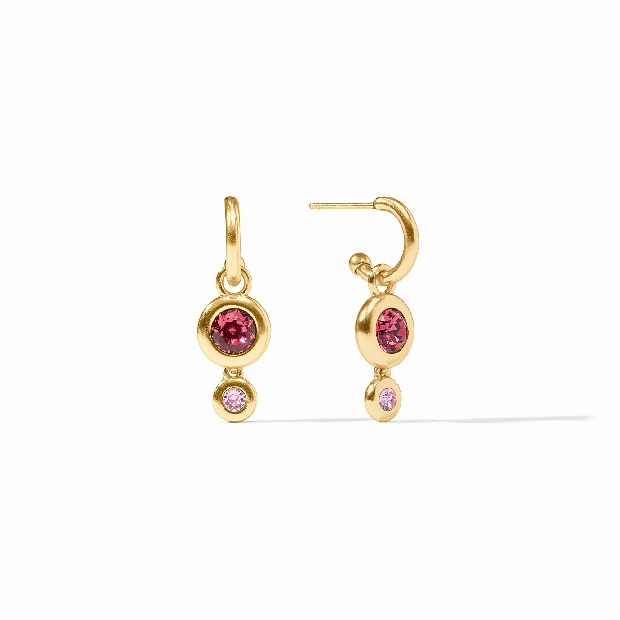 Rainbow Duo Hoop & Charm Earring - Image 3
