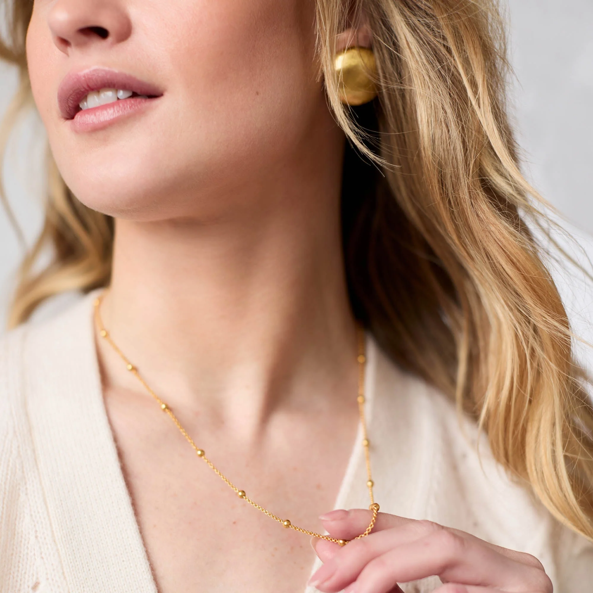 Solara Delicate Station Necklace - Image 5