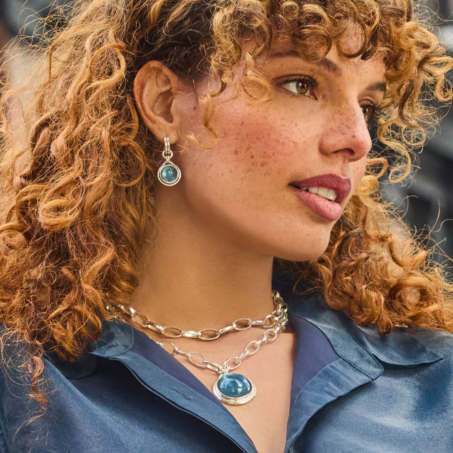 Solara Hoop & Charm Earring - Image 4