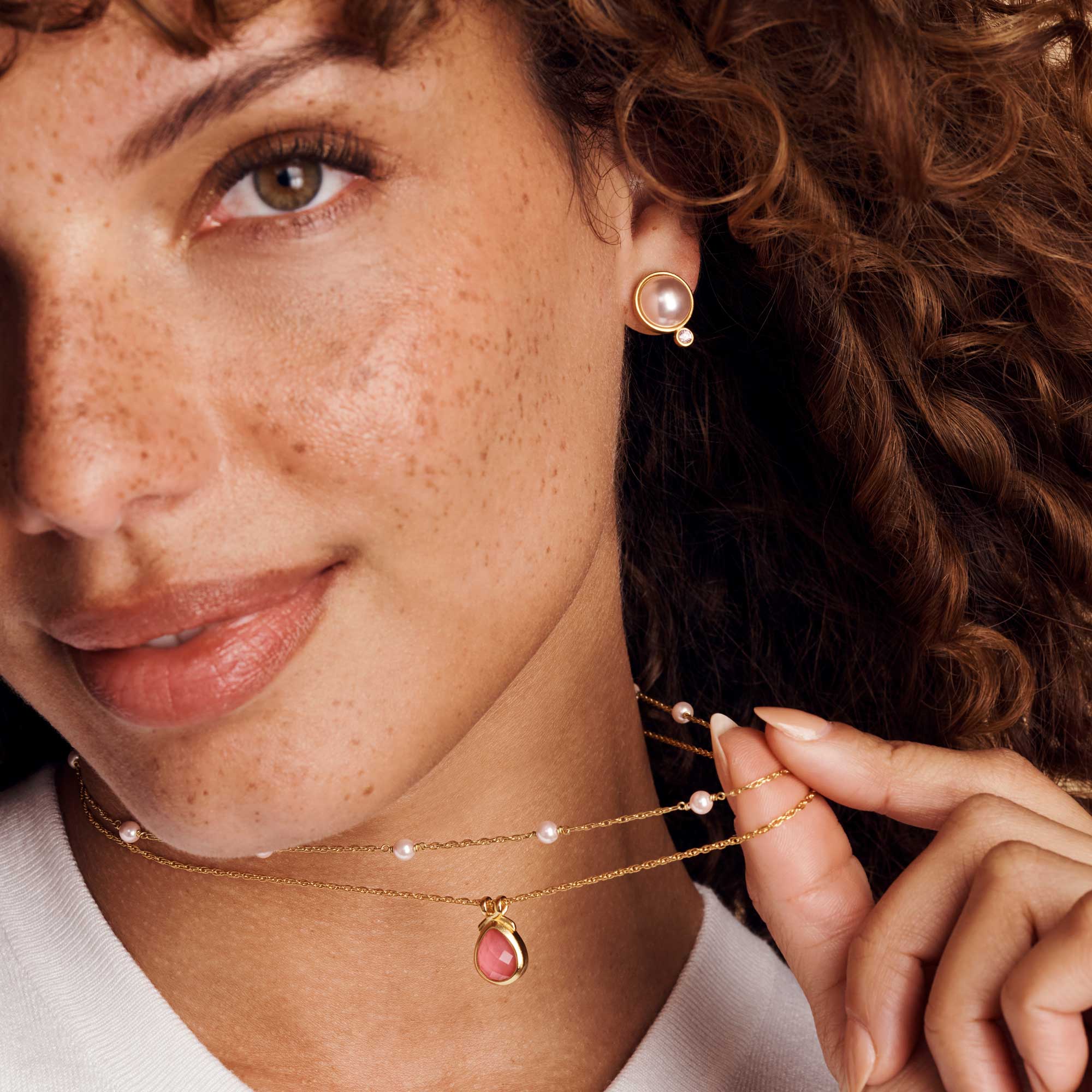 The Pink Delicate Station Necklace - Image 2